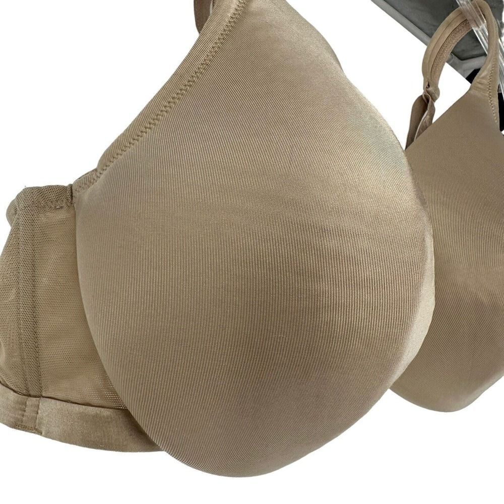 Cacique Bra 44D Lightly Lined Full Coverage Underwired Nude Beige Mesh Back Bra - Picture 5 of 11